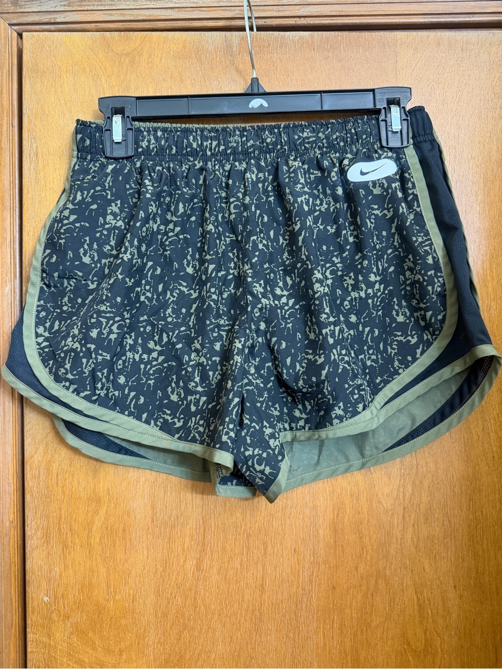 Nike Women’s Black Olive Printed Running Shorts Nike Dri-Fit Athletic Shorts.